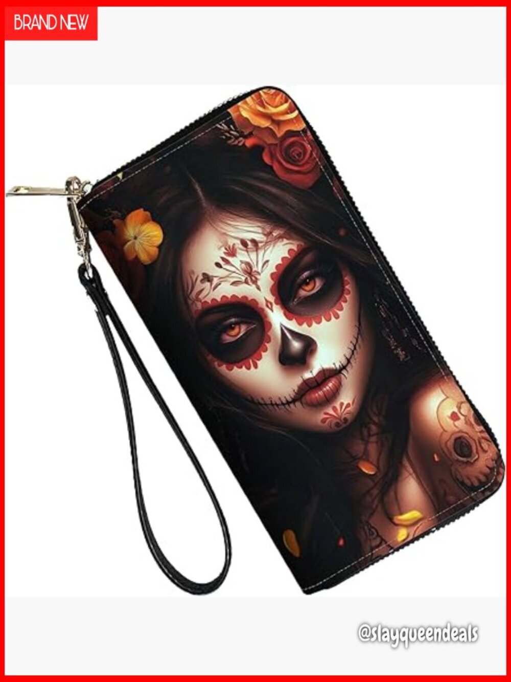 Large Capacity Leather Zip Around Wallet with RFID Blocking & Coin Pocket